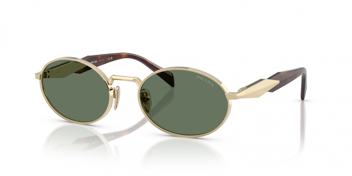 Prada PR 65ZS Women's Sunglasses - Pale Gold & Dark Green