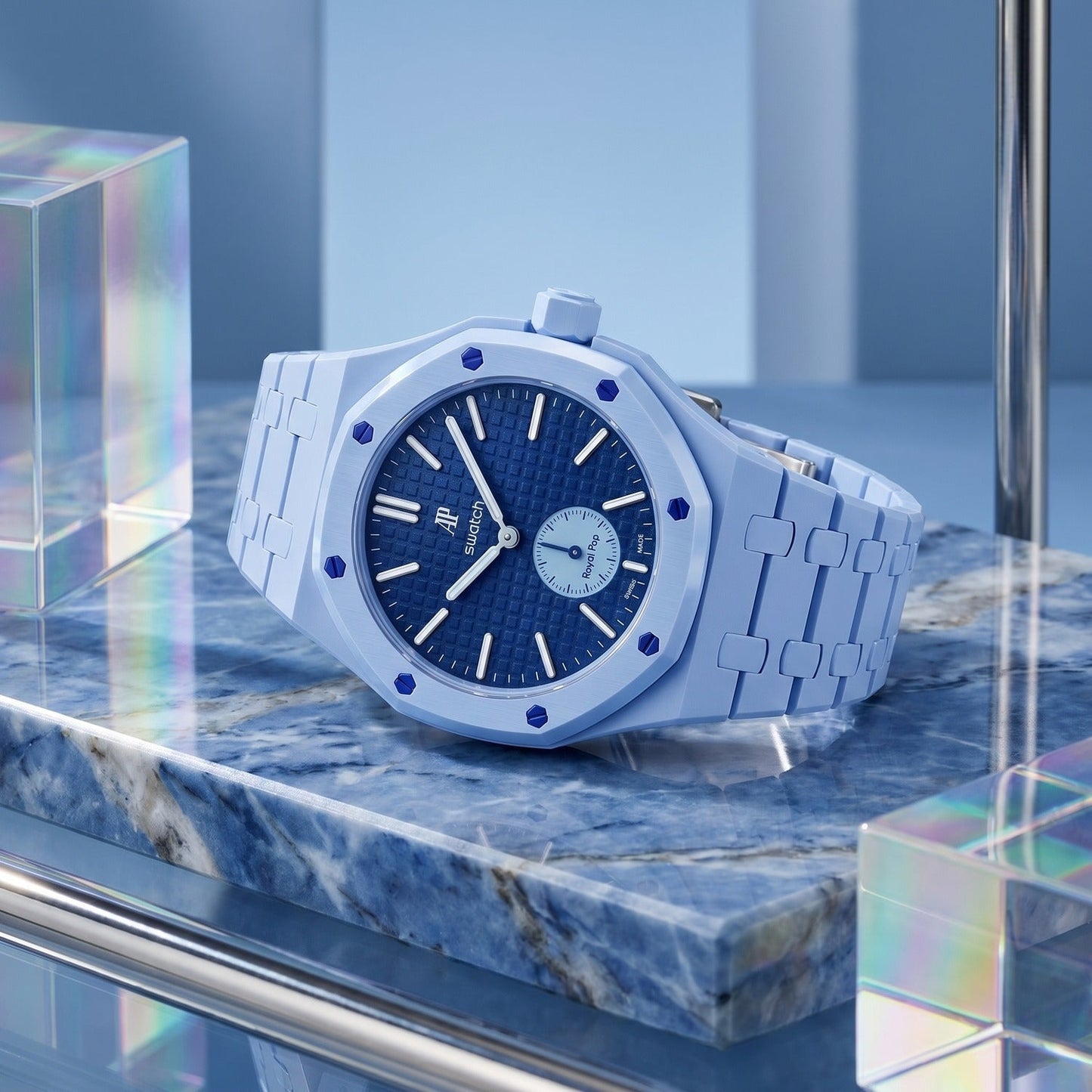 Audemars Piguet x Swatch Royal Pop LAN BA 40 mm + Ceramic Case-Strap