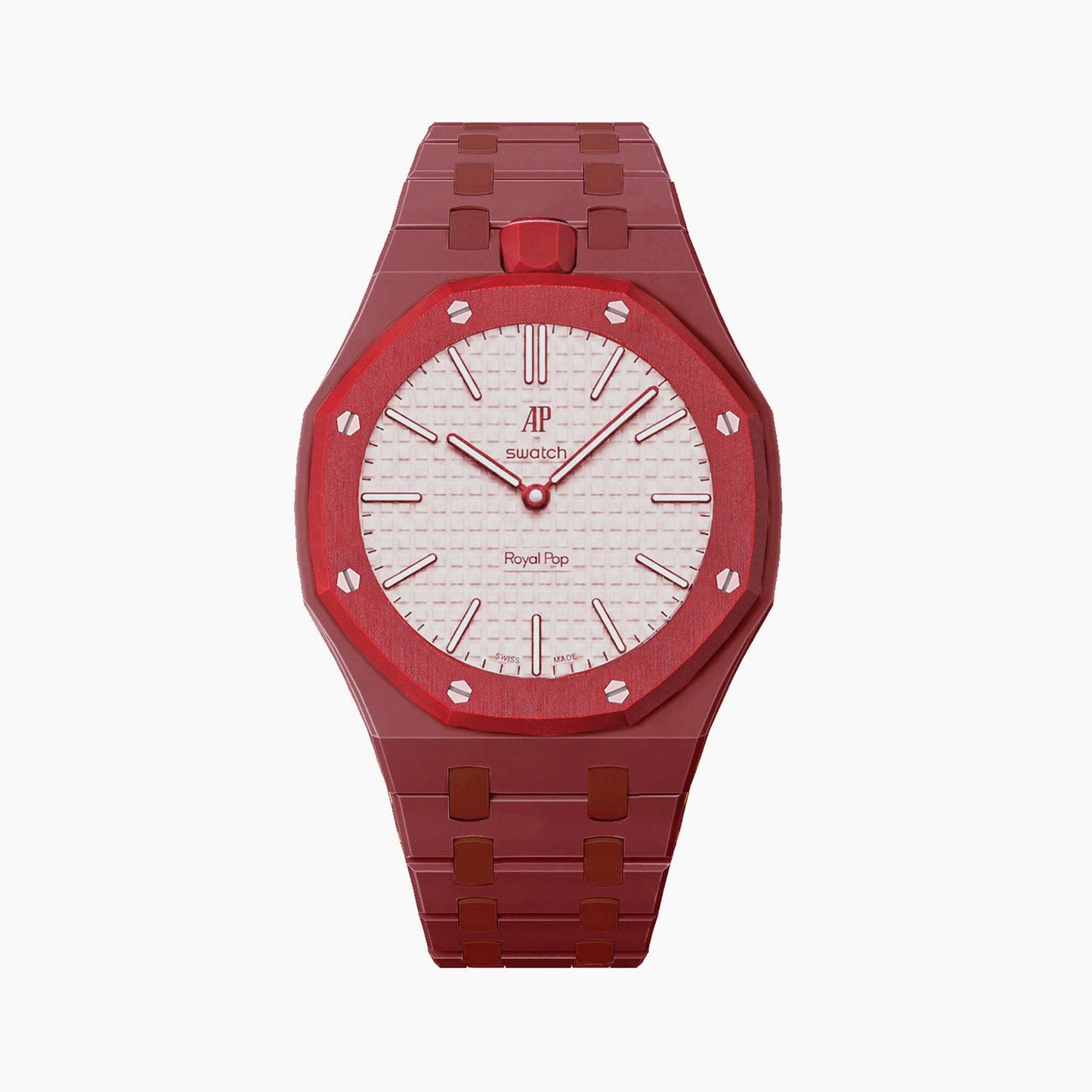 Audemars Piguet x Swatch Royal Pop "OTTO ROSSO" 40 mm + Ceramic Case-Strap