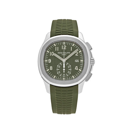 Patek Philippe Aquanaut 3285 V3 – Swiss Super Clone 5968G-010 Chronograph White Gold Khaki Green Dial (2023)