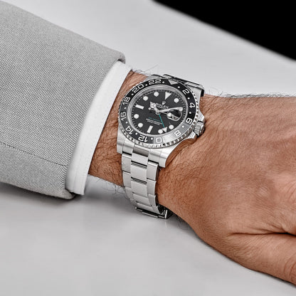 Rolex GMT-Master II 3285 V3 – Swiss Super Clone 126710GRNR 'Bruce Wayne' Stainless Steel Black Dial Oyster (2025)